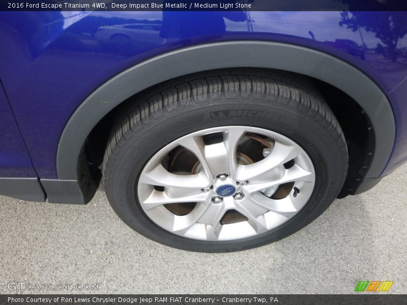 Deep Impact Blue Metallic / Medium Light Stone 2016 Ford Escape Titanium 4WD