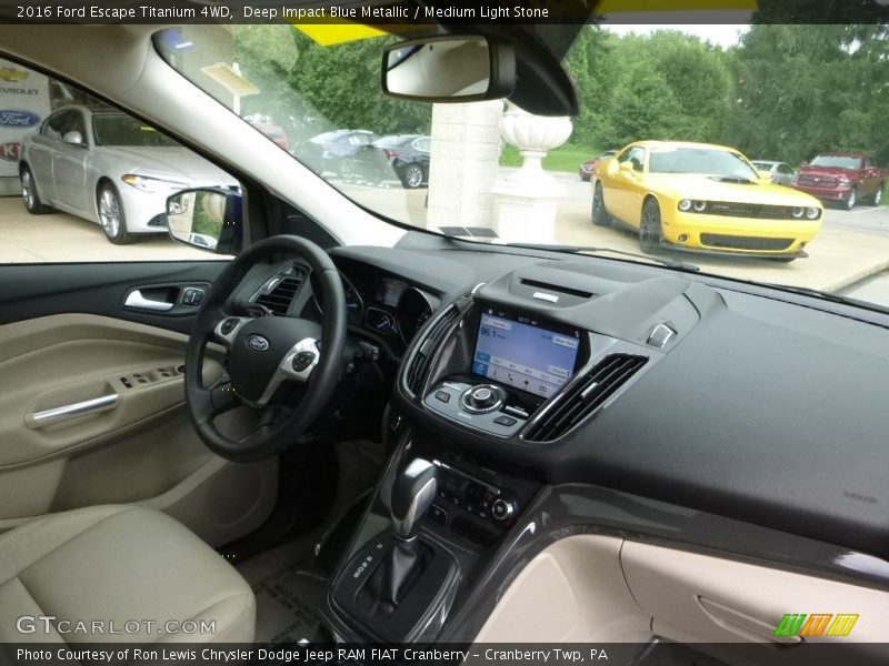 Deep Impact Blue Metallic / Medium Light Stone 2016 Ford Escape Titanium 4WD