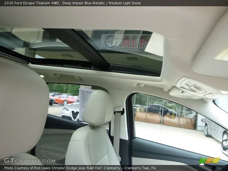 Deep Impact Blue Metallic / Medium Light Stone 2016 Ford Escape Titanium 4WD