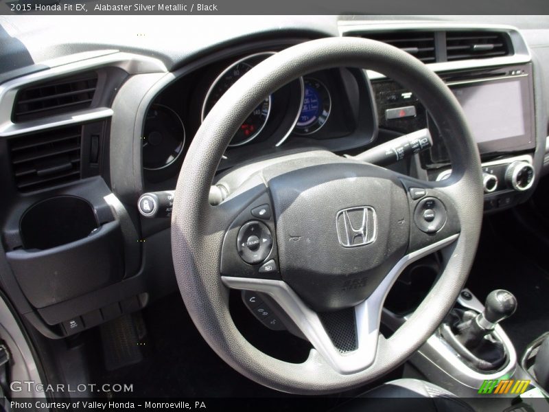 Alabaster Silver Metallic / Black 2015 Honda Fit EX