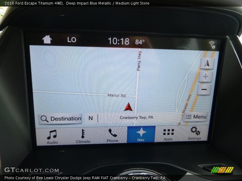 Deep Impact Blue Metallic / Medium Light Stone 2016 Ford Escape Titanium 4WD