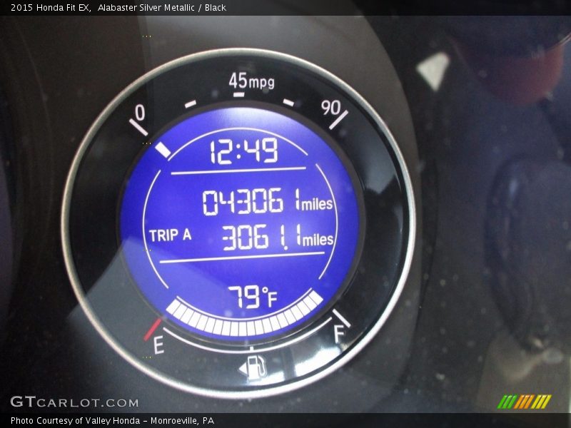 Alabaster Silver Metallic / Black 2015 Honda Fit EX