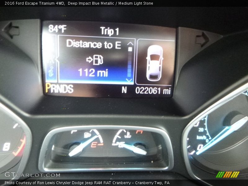 Deep Impact Blue Metallic / Medium Light Stone 2016 Ford Escape Titanium 4WD