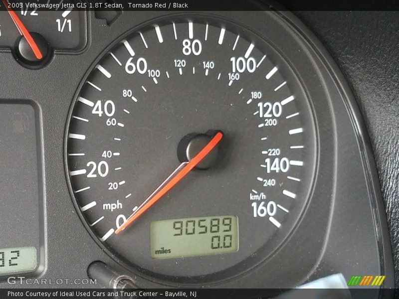 Tornado Red / Black 2003 Volkswagen Jetta GLS 1.8T Sedan