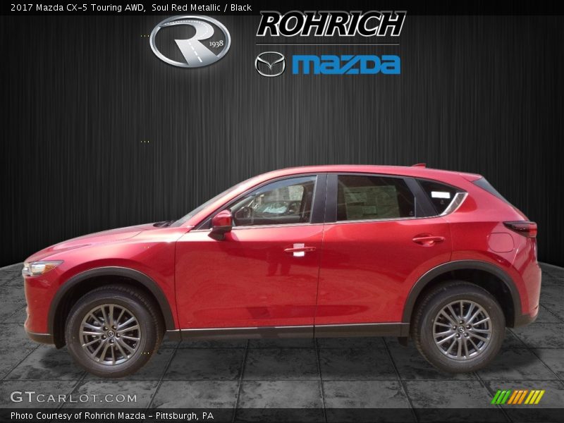 Soul Red Metallic / Black 2017 Mazda CX-5 Touring AWD