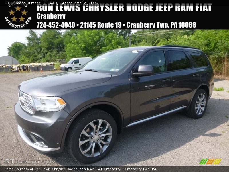 Granite Metallic / Black 2017 Dodge Durango SXT AWD