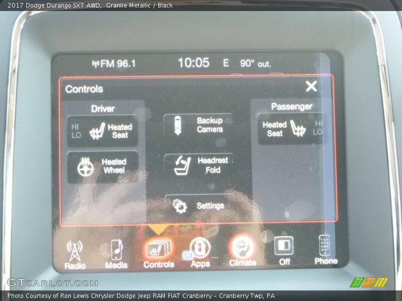 Granite Metallic / Black 2017 Dodge Durango SXT AWD