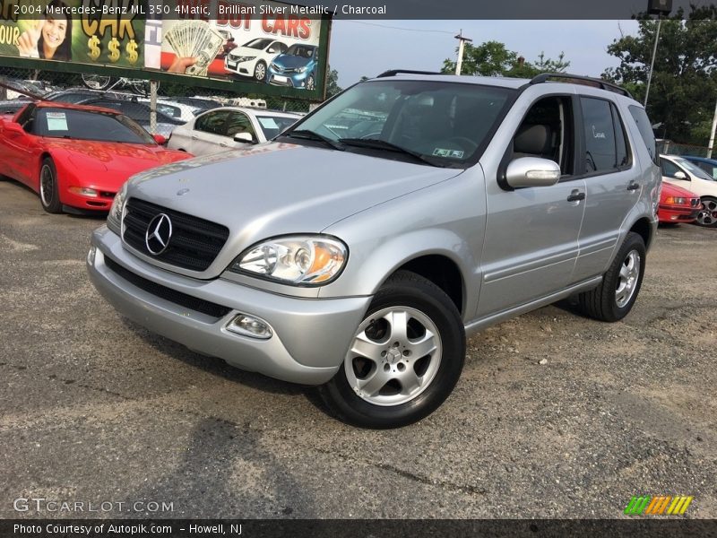 Brilliant Silver Metallic / Charcoal 2004 Mercedes-Benz ML 350 4Matic