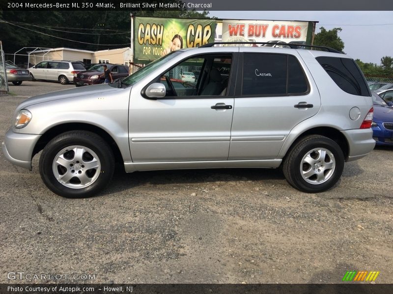 Brilliant Silver Metallic / Charcoal 2004 Mercedes-Benz ML 350 4Matic