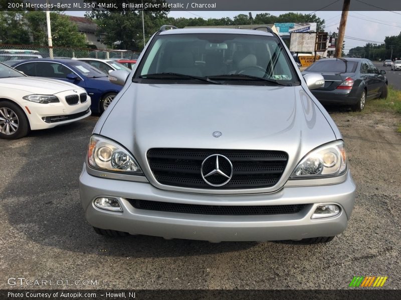 Brilliant Silver Metallic / Charcoal 2004 Mercedes-Benz ML 350 4Matic
