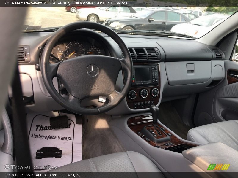Brilliant Silver Metallic / Charcoal 2004 Mercedes-Benz ML 350 4Matic