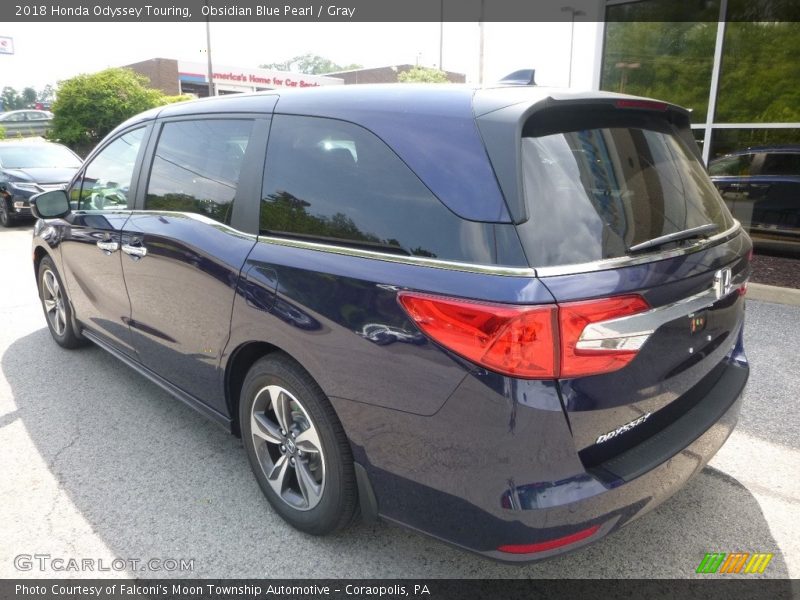 Obsidian Blue Pearl / Gray 2018 Honda Odyssey Touring