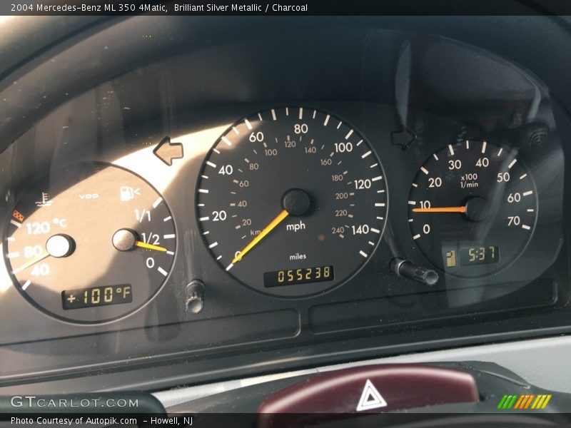 Brilliant Silver Metallic / Charcoal 2004 Mercedes-Benz ML 350 4Matic
