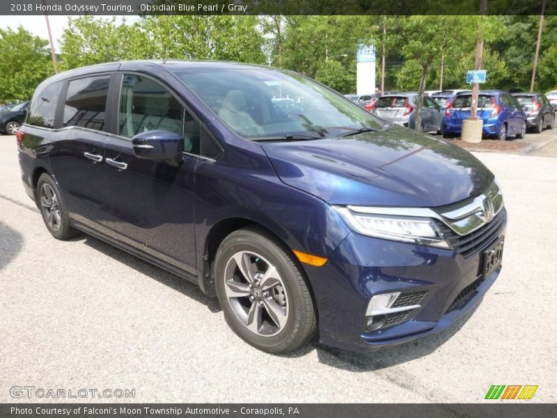 Obsidian Blue Pearl / Gray 2018 Honda Odyssey Touring