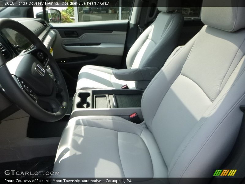 Obsidian Blue Pearl / Gray 2018 Honda Odyssey Touring