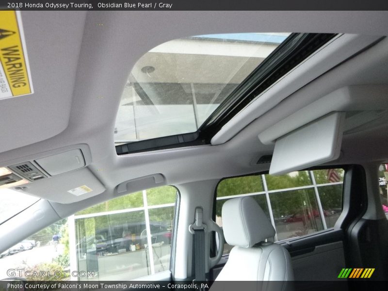 Obsidian Blue Pearl / Gray 2018 Honda Odyssey Touring