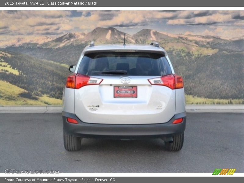 Classic Silver Metallic / Black 2015 Toyota RAV4 LE