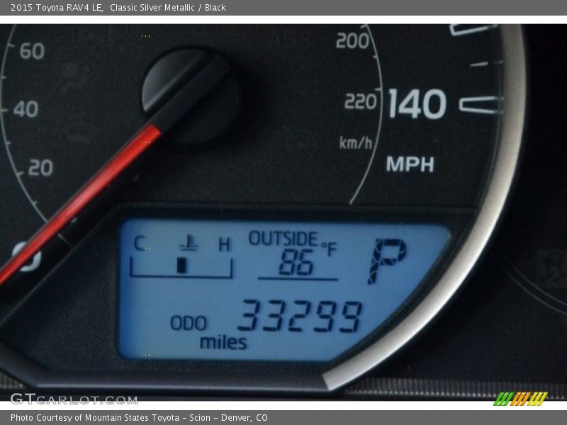Classic Silver Metallic / Black 2015 Toyota RAV4 LE