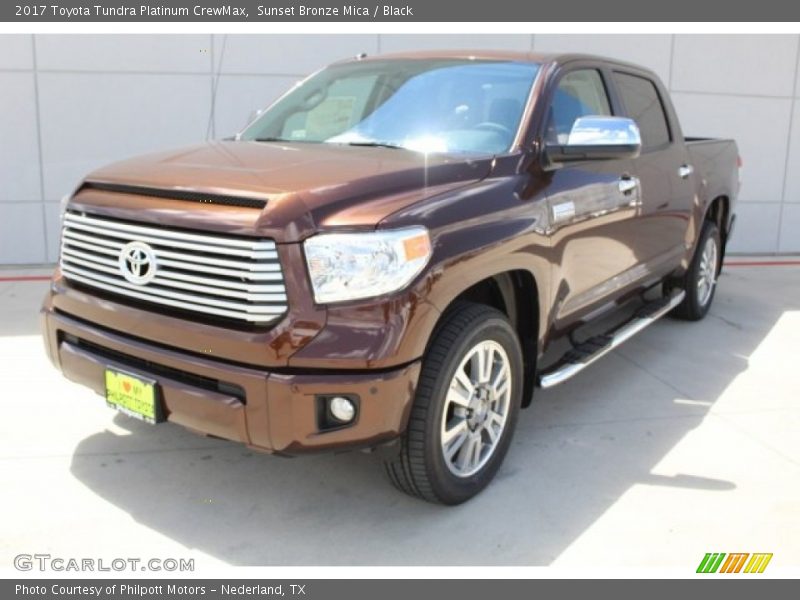 Sunset Bronze Mica / Black 2017 Toyota Tundra Platinum CrewMax
