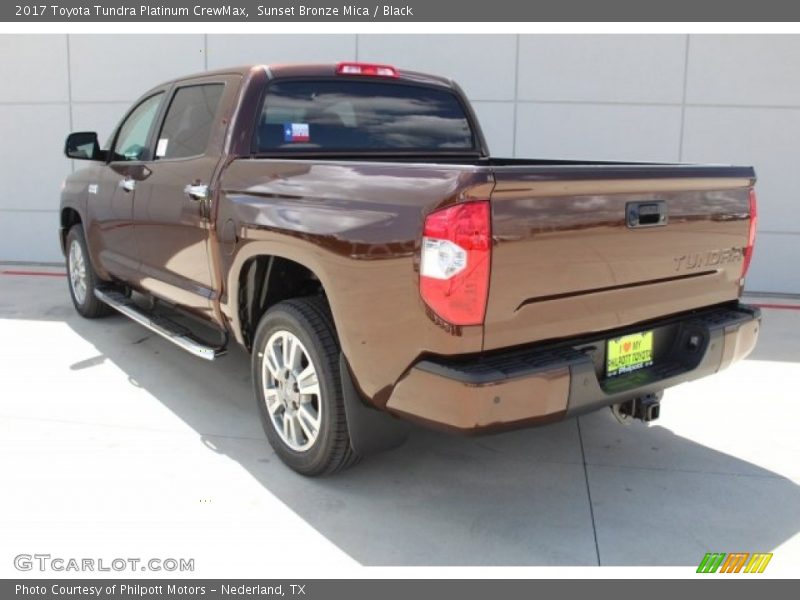 Sunset Bronze Mica / Black 2017 Toyota Tundra Platinum CrewMax