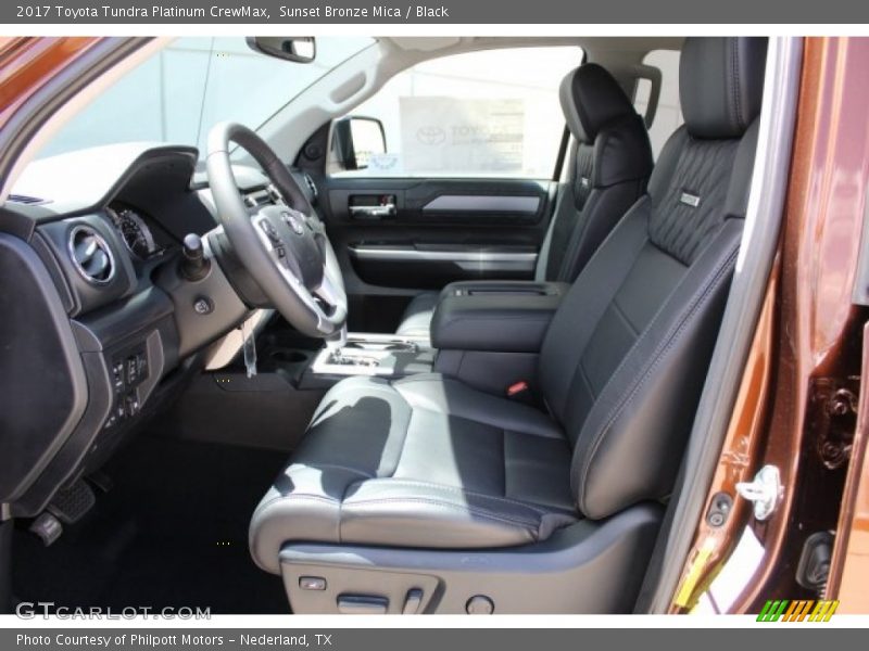 Front Seat of 2017 Tundra Platinum CrewMax