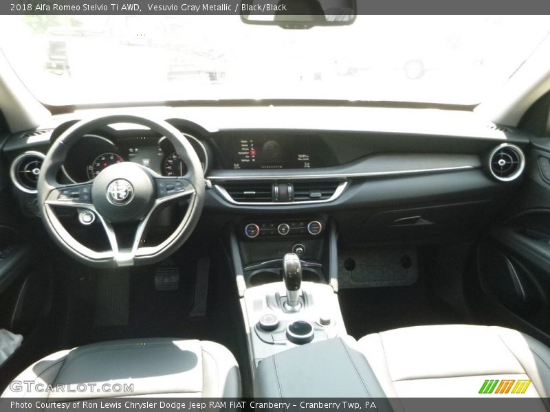 Vesuvio Gray Metallic / Black/Black 2018 Alfa Romeo Stelvio Ti AWD