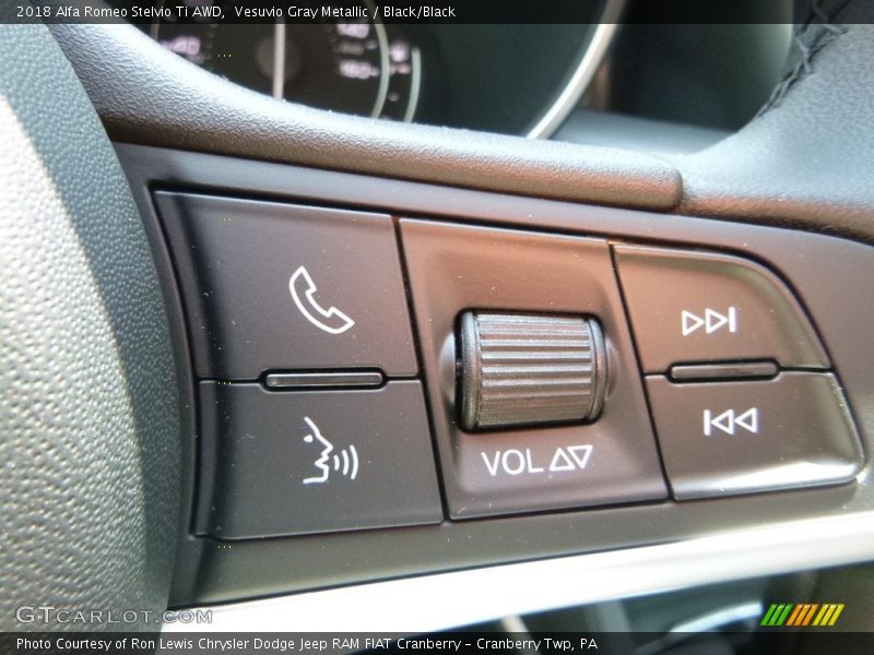 Vesuvio Gray Metallic / Black/Black 2018 Alfa Romeo Stelvio Ti AWD