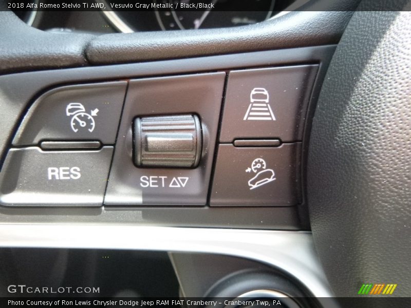 Vesuvio Gray Metallic / Black/Black 2018 Alfa Romeo Stelvio Ti AWD
