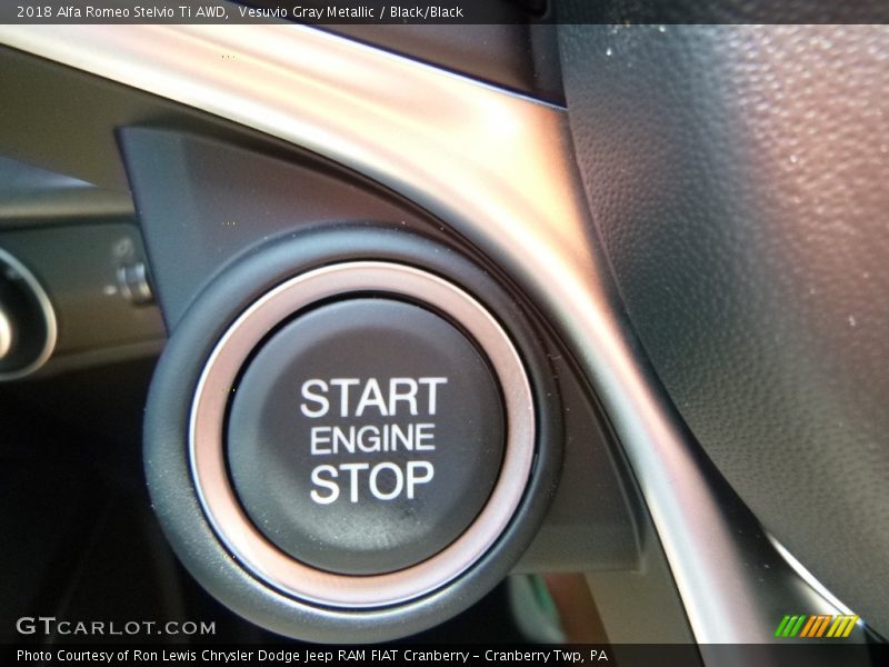 Vesuvio Gray Metallic / Black/Black 2018 Alfa Romeo Stelvio Ti AWD