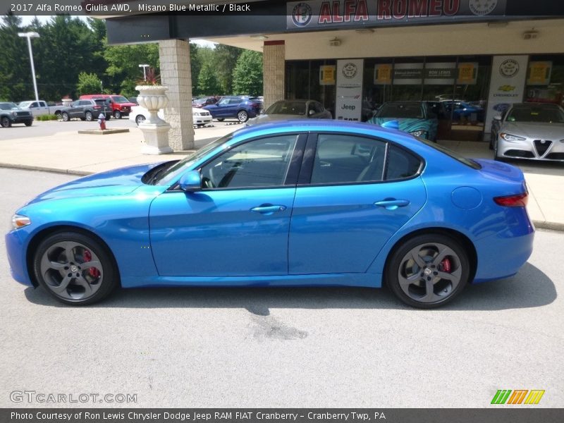Misano Blue Metallic / Black 2017 Alfa Romeo Giulia AWD