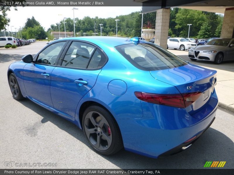 Misano Blue Metallic / Black 2017 Alfa Romeo Giulia AWD