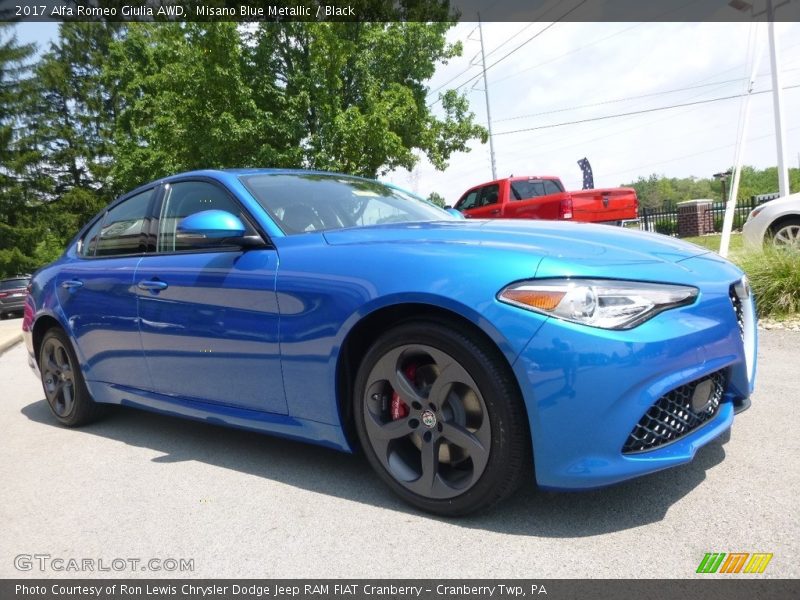 Misano Blue Metallic / Black 2017 Alfa Romeo Giulia AWD
