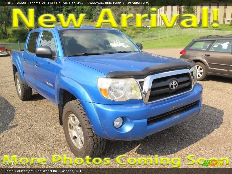 Speedway Blue Pearl / Graphite Gray 2007 Toyota Tacoma V6 TRD Double Cab 4x4