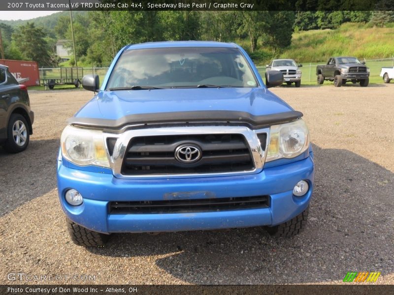 Speedway Blue Pearl / Graphite Gray 2007 Toyota Tacoma V6 TRD Double Cab 4x4