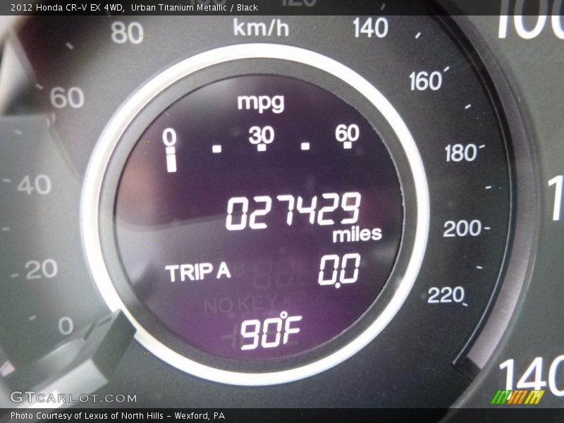 Urban Titanium Metallic / Black 2012 Honda CR-V EX 4WD