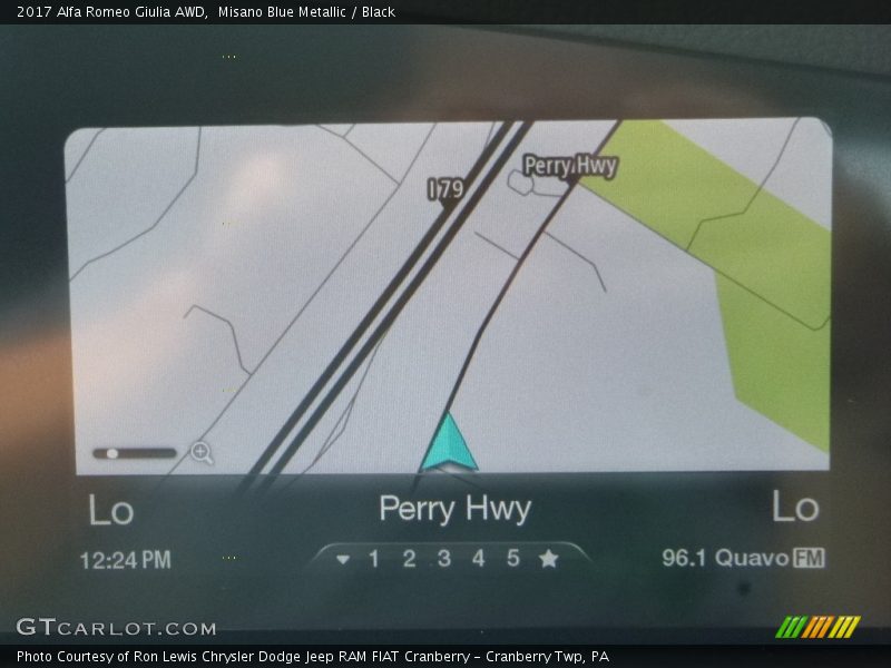 Navigation of 2017 Giulia AWD