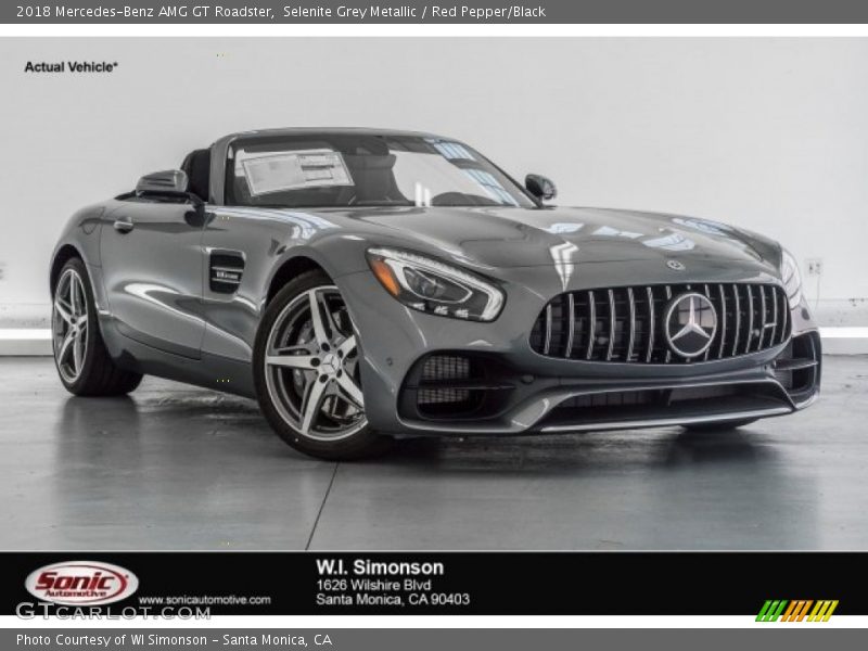 Selenite Grey Metallic / Red Pepper/Black 2018 Mercedes-Benz AMG GT Roadster