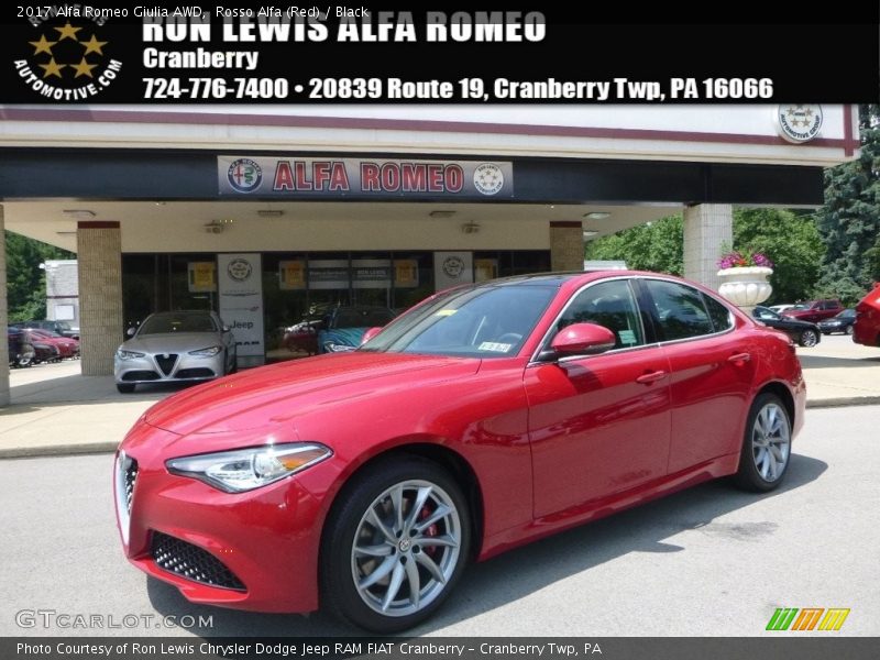 Rosso Alfa (Red) / Black 2017 Alfa Romeo Giulia AWD