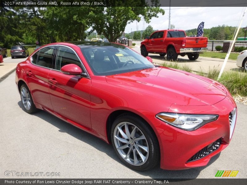 Rosso Alfa (Red) / Black 2017 Alfa Romeo Giulia AWD