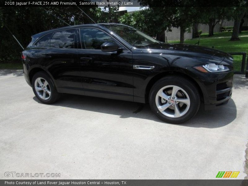 Santorini Black Metallic / Latte 2018 Jaguar F-PACE 25t AWD Premium
