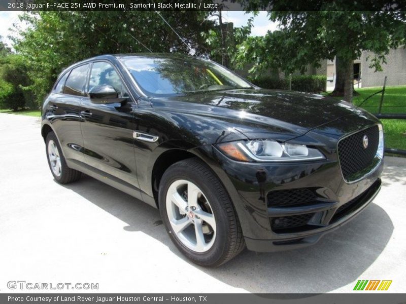 Santorini Black Metallic / Latte 2018 Jaguar F-PACE 25t AWD Premium