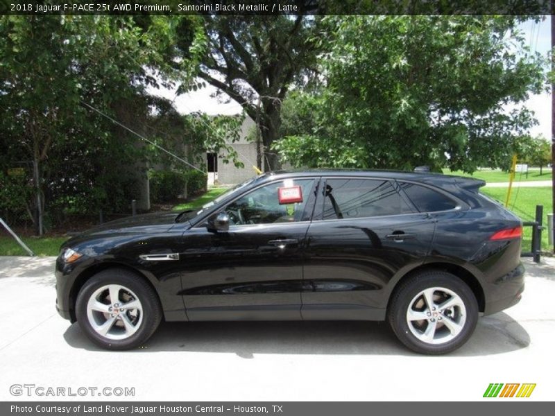 Santorini Black Metallic / Latte 2018 Jaguar F-PACE 25t AWD Premium