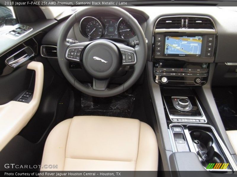 Santorini Black Metallic / Latte 2018 Jaguar F-PACE 25t AWD Premium