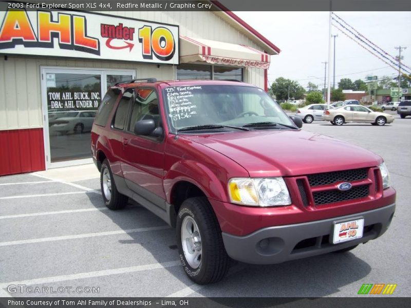 Redfire Metallic / Graphite Grey 2003 Ford Explorer Sport XLS 4x4