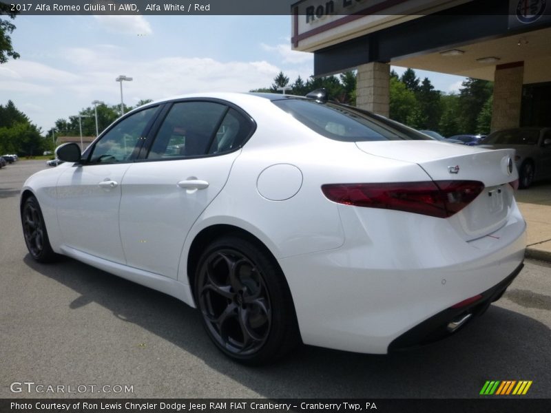 Alfa White / Red 2017 Alfa Romeo Giulia Ti AWD