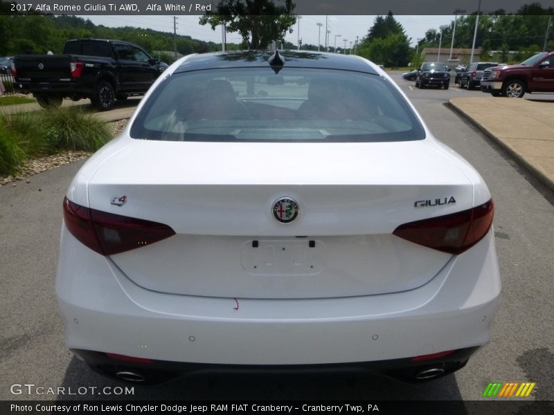 Alfa White / Red 2017 Alfa Romeo Giulia Ti AWD