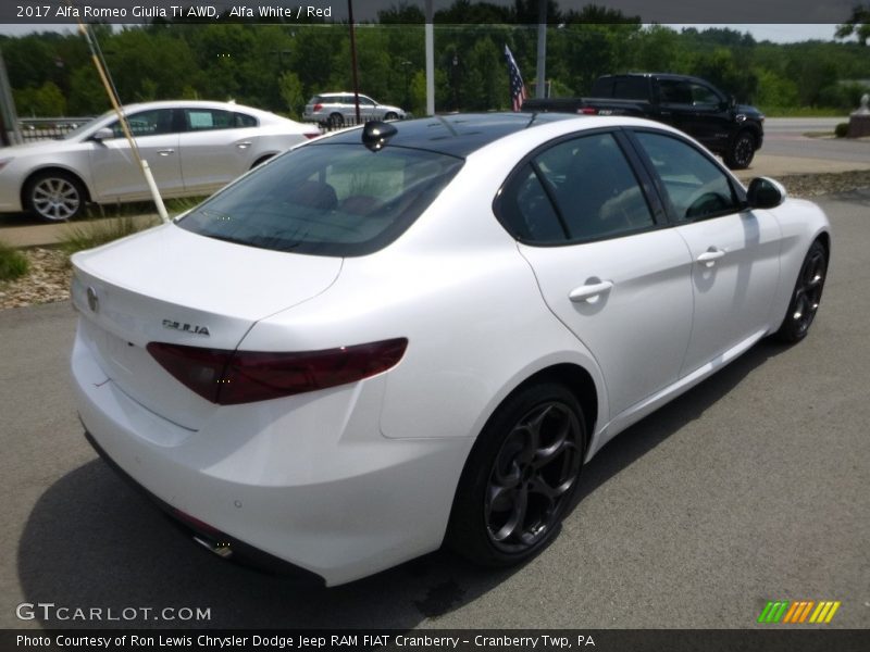 Alfa White / Red 2017 Alfa Romeo Giulia Ti AWD