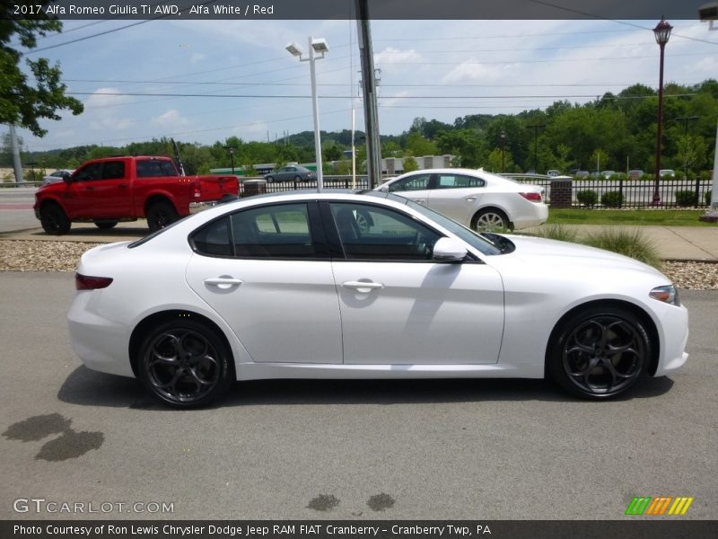 Alfa White / Red 2017 Alfa Romeo Giulia Ti AWD