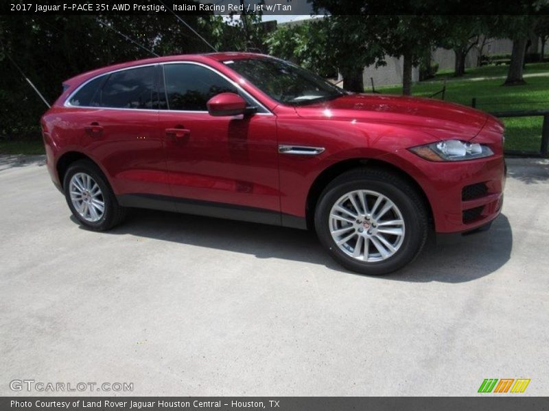 Italian Racing Red / Jet w/Tan 2017 Jaguar F-PACE 35t AWD Prestige