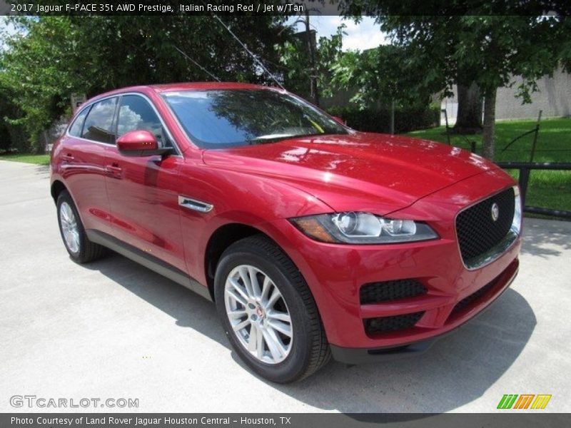 Italian Racing Red / Jet w/Tan 2017 Jaguar F-PACE 35t AWD Prestige